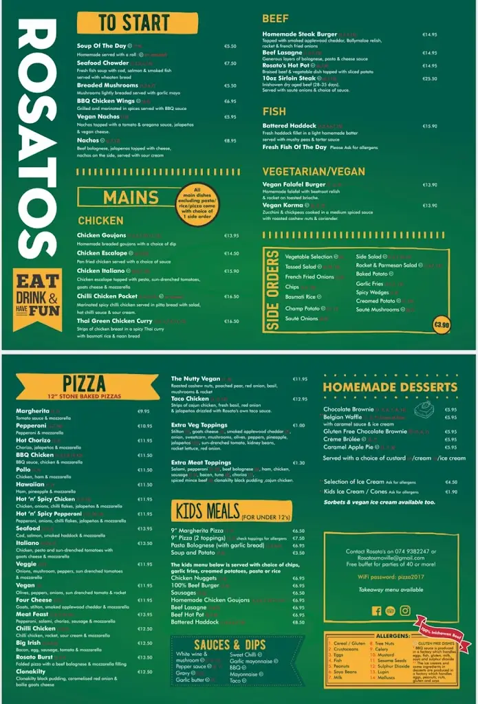 Menu_Rosato’s Bar & Restaurant_Moville_image_4