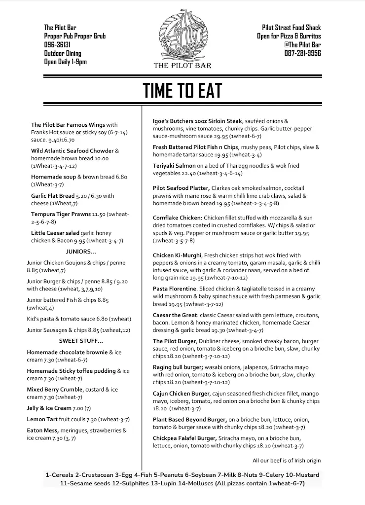 Menu_Pilot Bar_Inishcrone_image_1