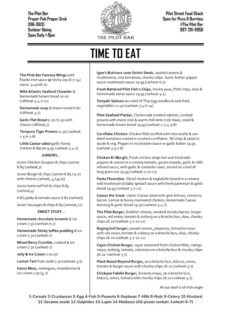 Menu_Pilot Bar_Inishcrone_image_2