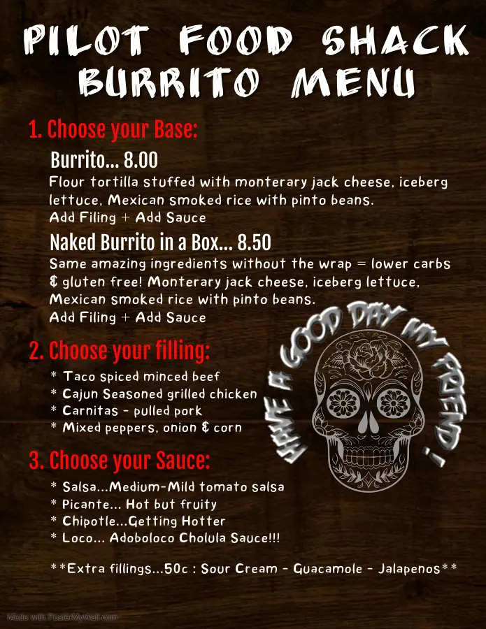 Menü_Pilot Food Shack_Inishcrone_Bild_2