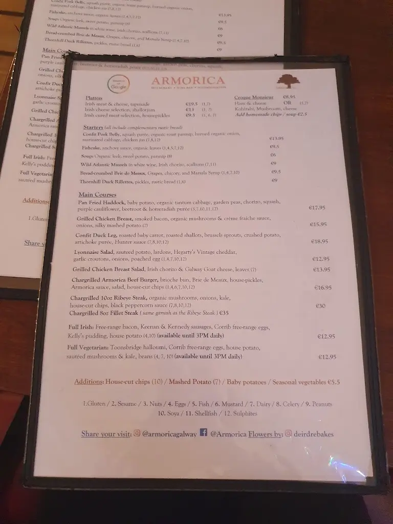 Menu_'Little Armorica' @ Cornerstone | Restaurant - Wine Bar - Tapas_Oranmore_image_1