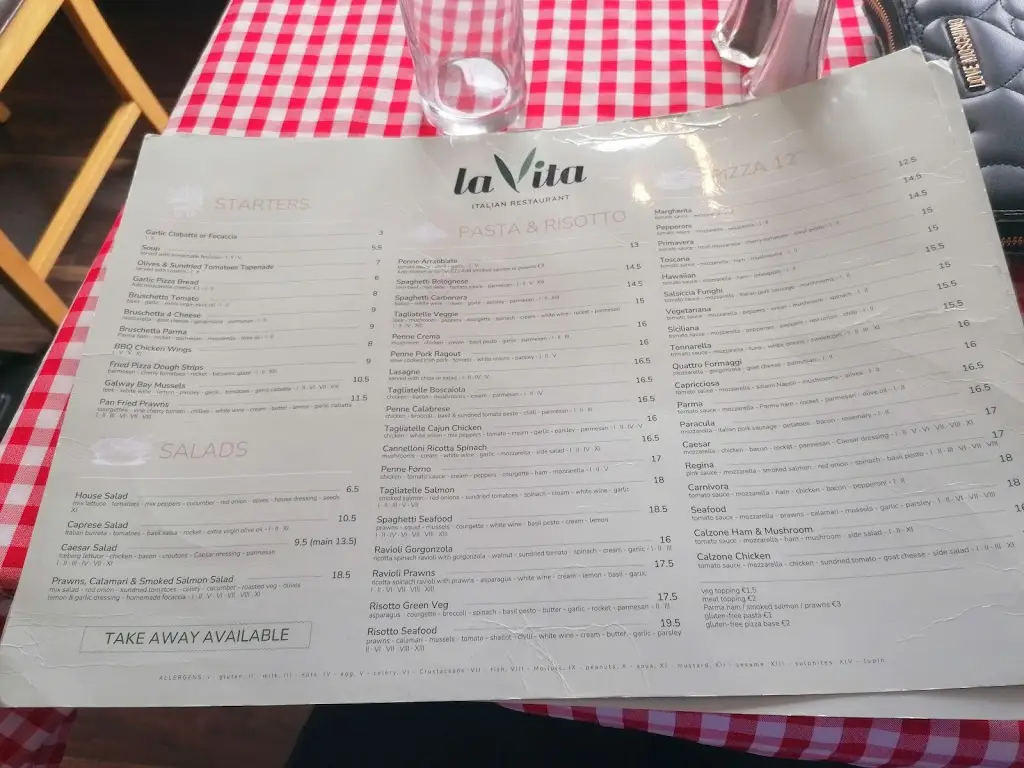 Menu_La Vita Italian Restaurant_Oranmore_image_2