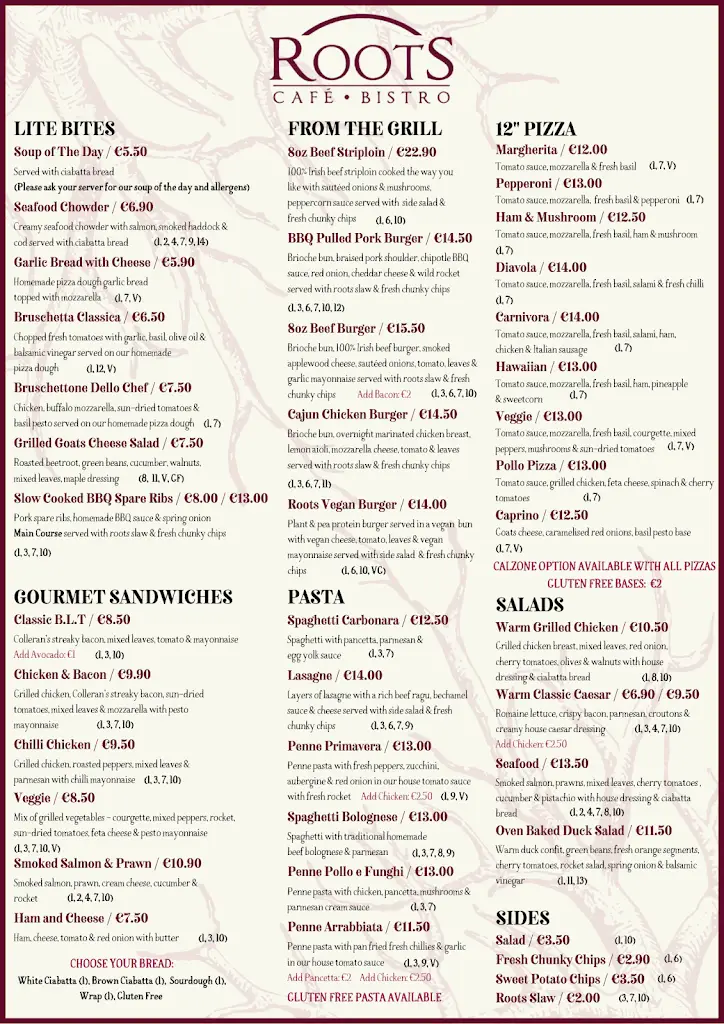 Menu_Roots Café & Bistro, Oranmore_Oranmore_image_4