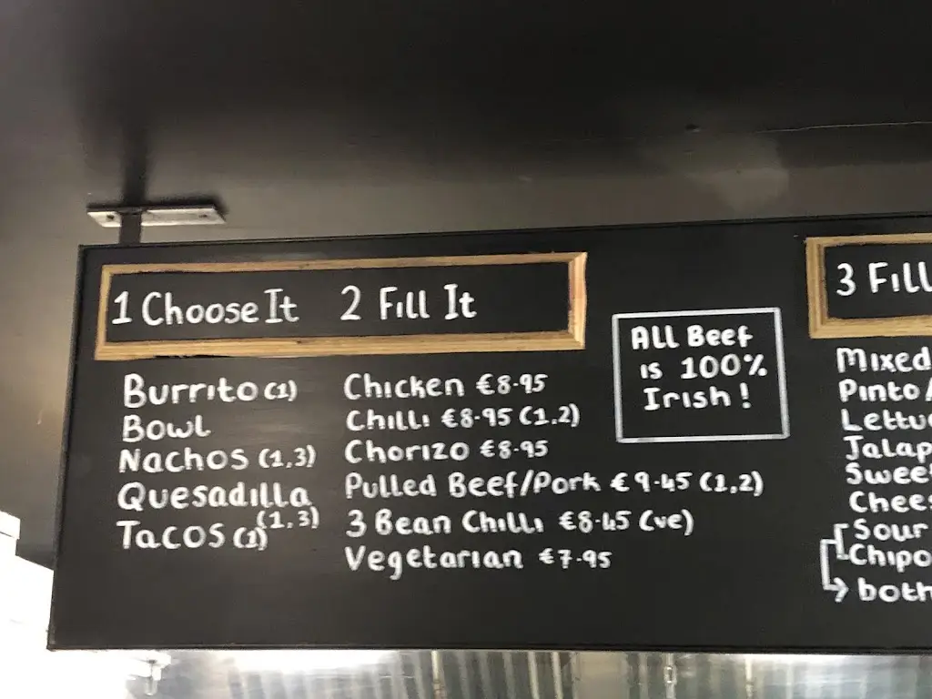 Menü_Banditos Galway_Oranmore_Bild_2