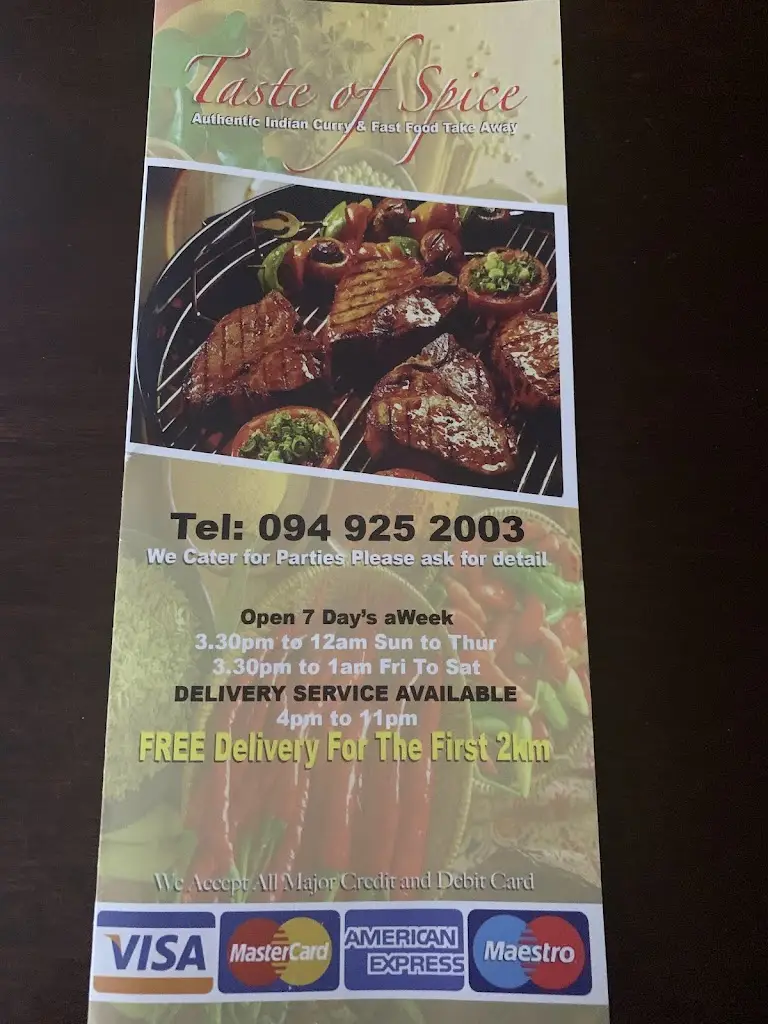 Menu_Taste of Spice_Swinford_immagine_4