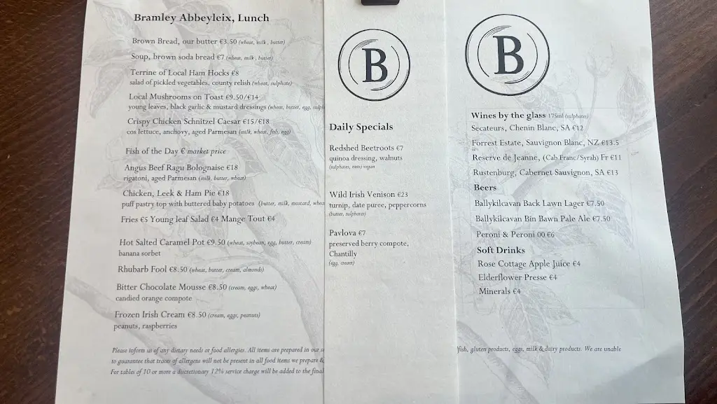 Menu_Bramley Abbeyleix_Abbeyleix_image_1