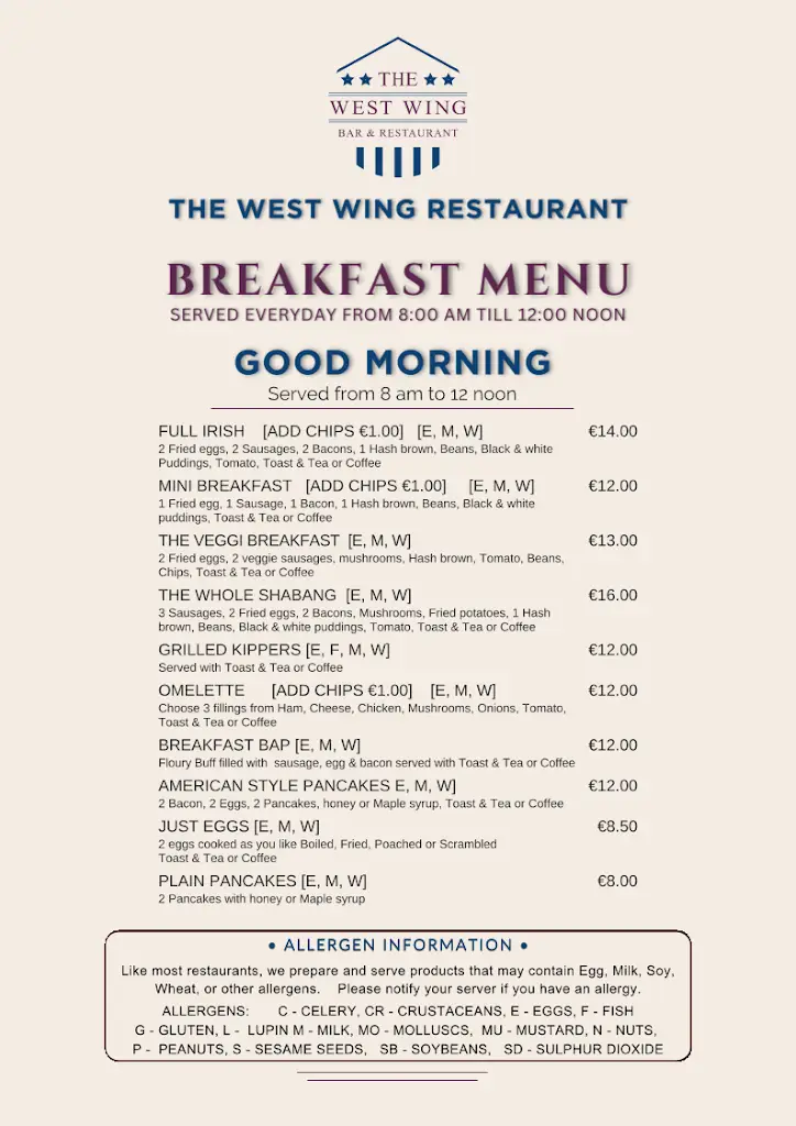 Menu_The West Wing Restaurant_Tuam_image_3