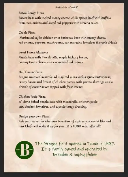 Menu_The Brogue Bar & Grill_Tuam_image_2