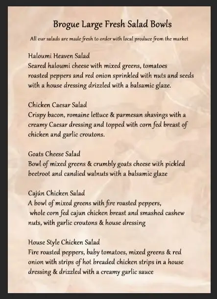 Menu_The Brogue Bar & Grill_Tuam_image_3