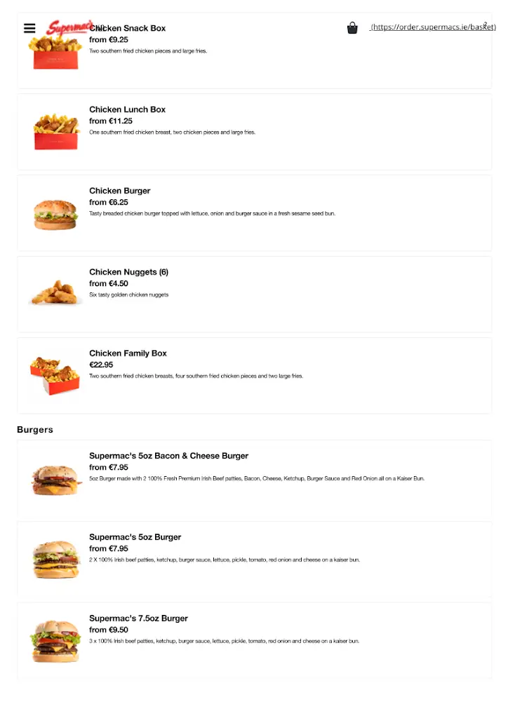 Menu_Supermac's Loughrea_Loughrea_immagine_4