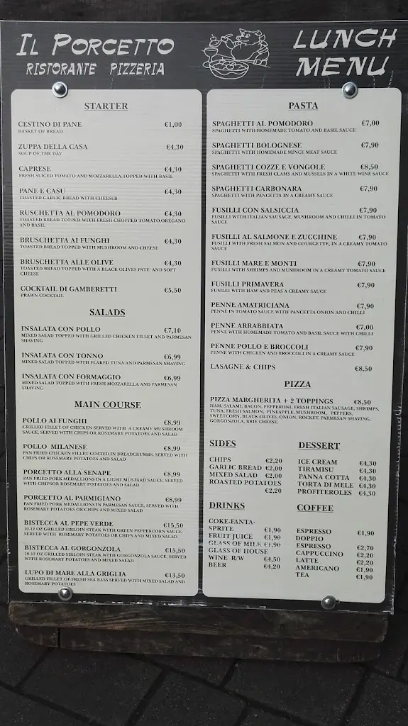 Menu_Il Porcetto_Loughrea_image_1