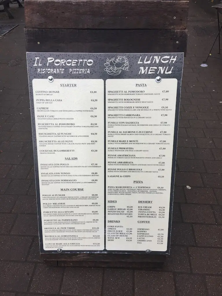 Menu_Il Porcetto_Loughrea_image_2