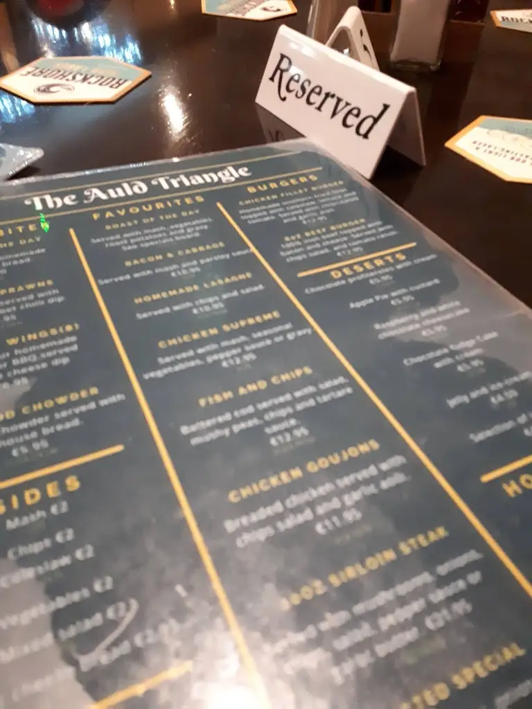 Menu_The Auld Triangle_Loughrea_imagen_4