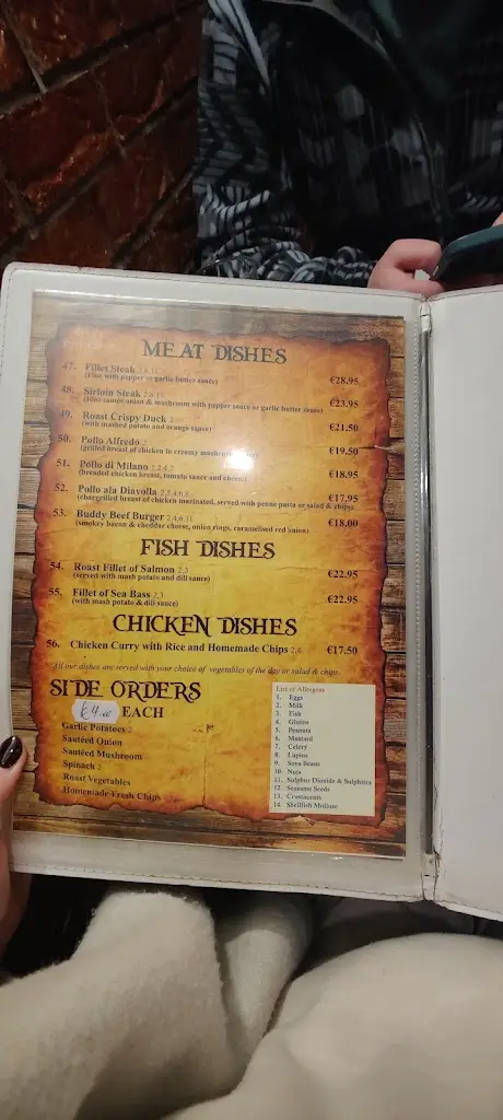 Menu_Amore Restaurant_Loughrea_image_3