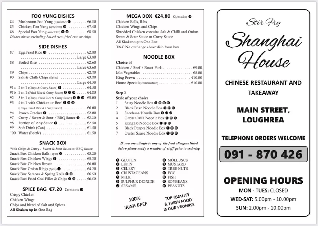 Menu_Stir Fry Shanghai House_Loughrea_image_2