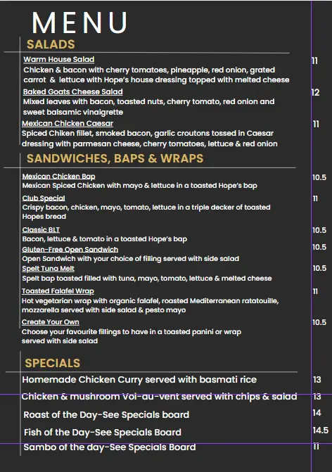 Menu_Hopes Bakery & Coffee Shop_Loughrea_immagine_1