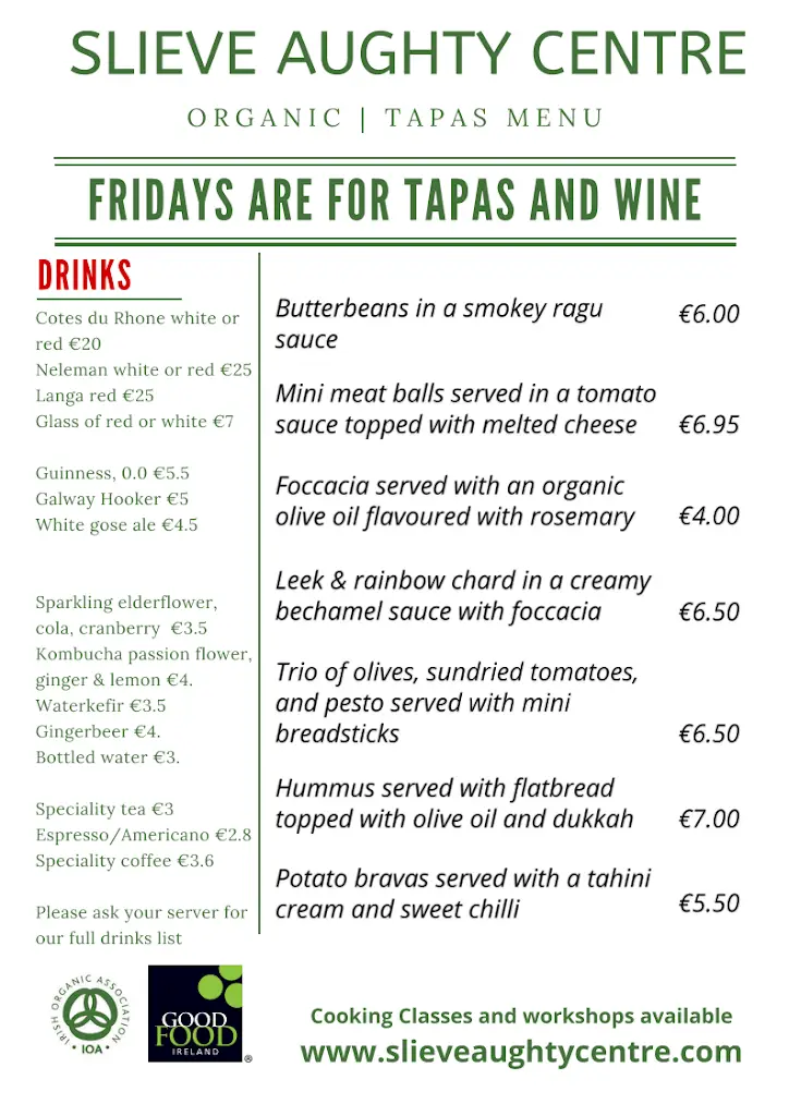 Menu_Slieve Aughty Organic Cafe and Wine Bar_Loughrea_image_2
