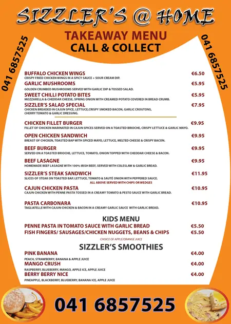 Menu_Sizzlers Cafe_Ardee_immagine_1