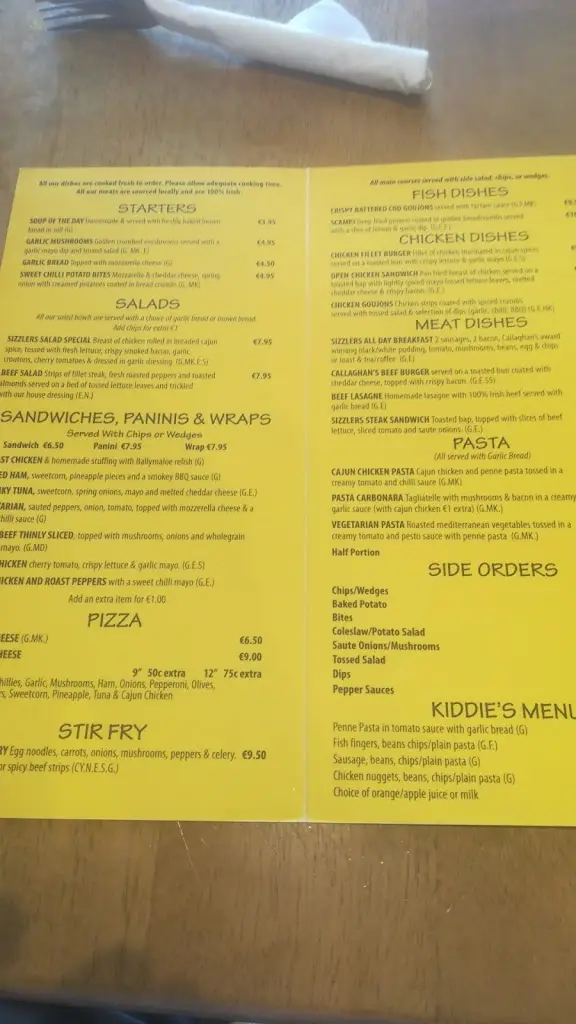 Menu_Sizzlers Cafe_Ardee_immagine_4