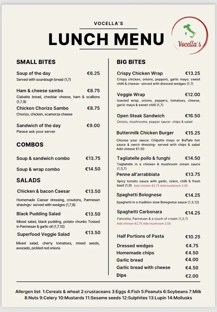 Menu_Vocella’s_An Longfort_image_1