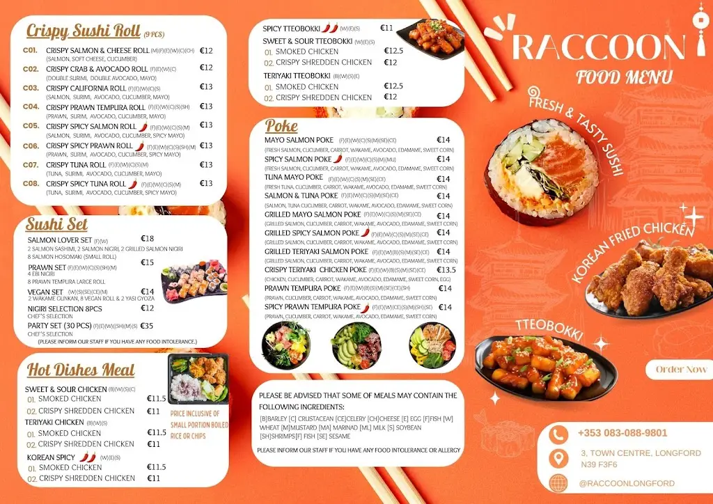 Menu_Raccoon bubble tea & Sushi Bar_An Longfort_image_1