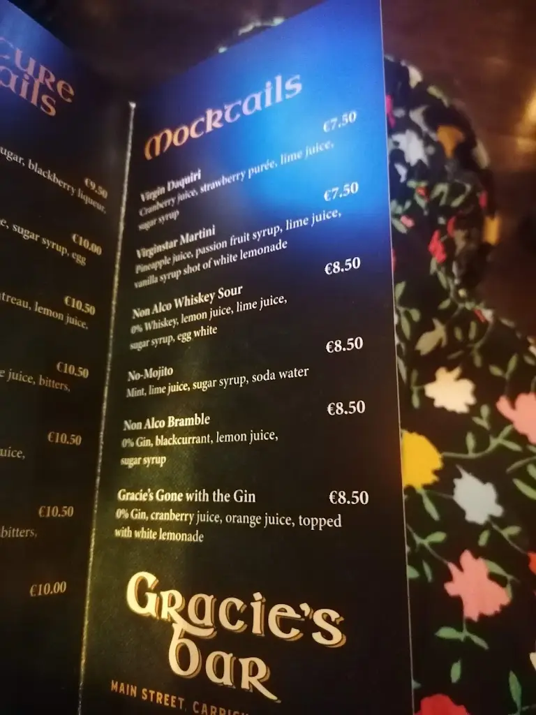 Menu_Gracie’s Bar, Carrick-On-Shannon_Carrick-on-Shannon_image_2