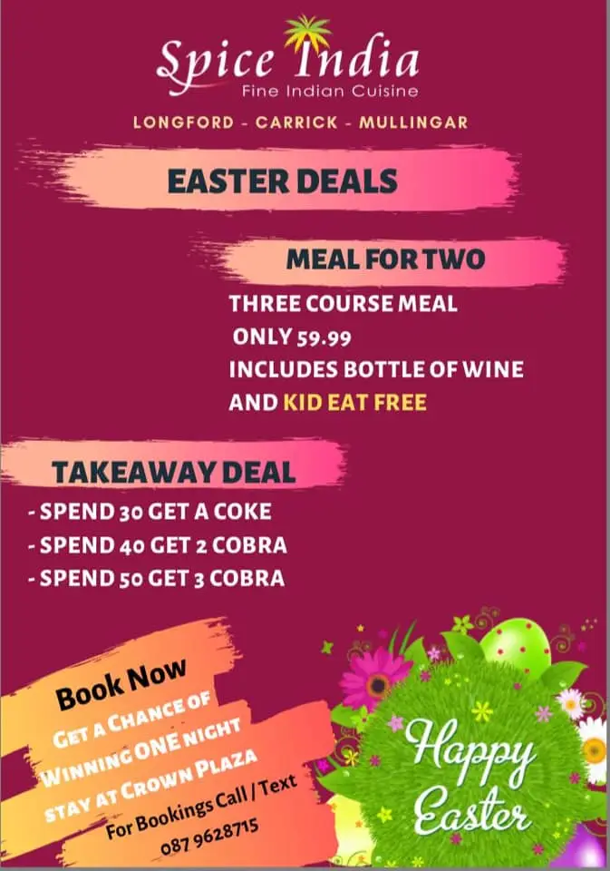 Menu_Spice India Longford_An Longfort_image_3