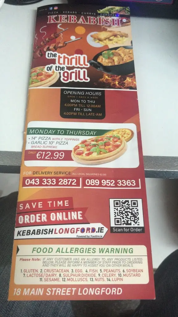 Menu_Kebabish Longford_An Longfort_image_2