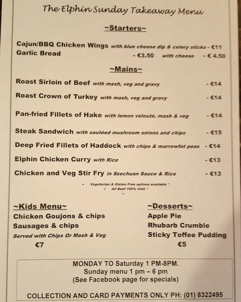 Menu_The Elphin Bar_Baldoyle_image_4