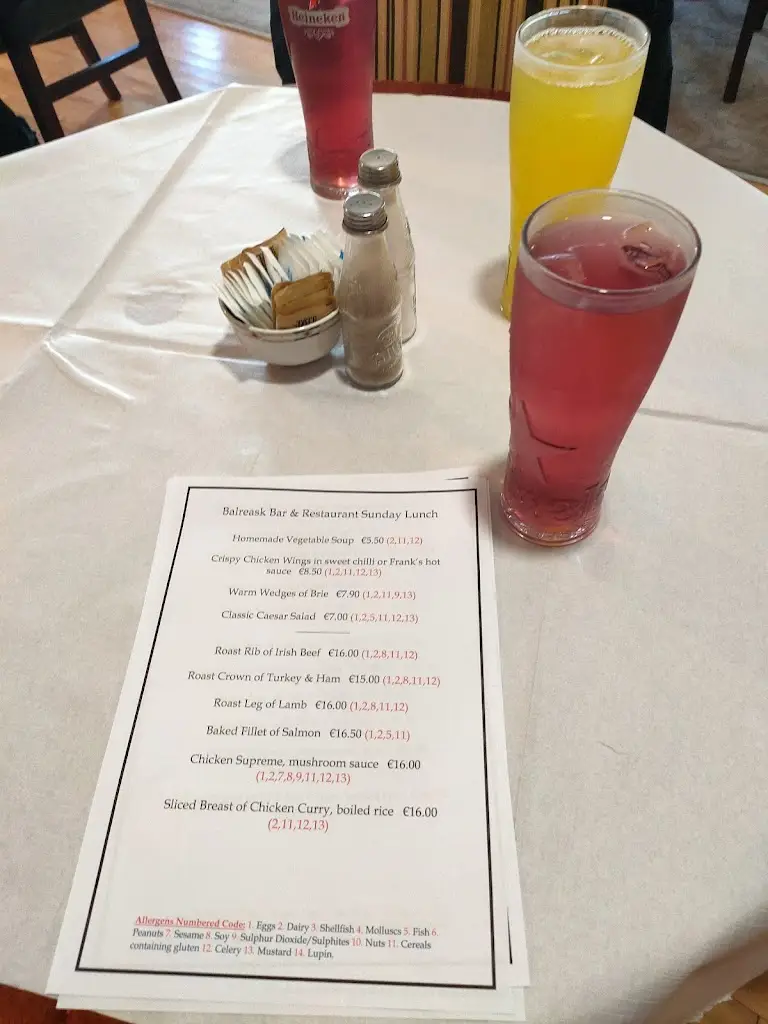 Menu_Balreask Bar, Restaurant & Guest Accommodation_An Mhí_immagine_1