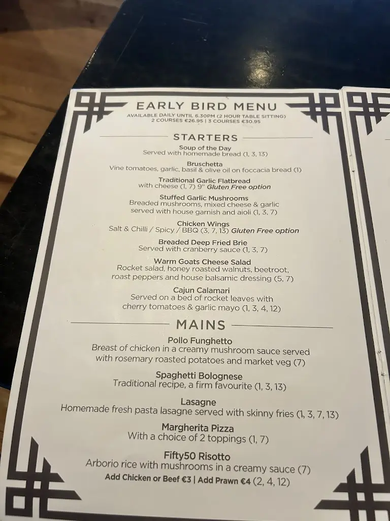 Menu_Fifty50 Ashbourne_An Mhí_image_3