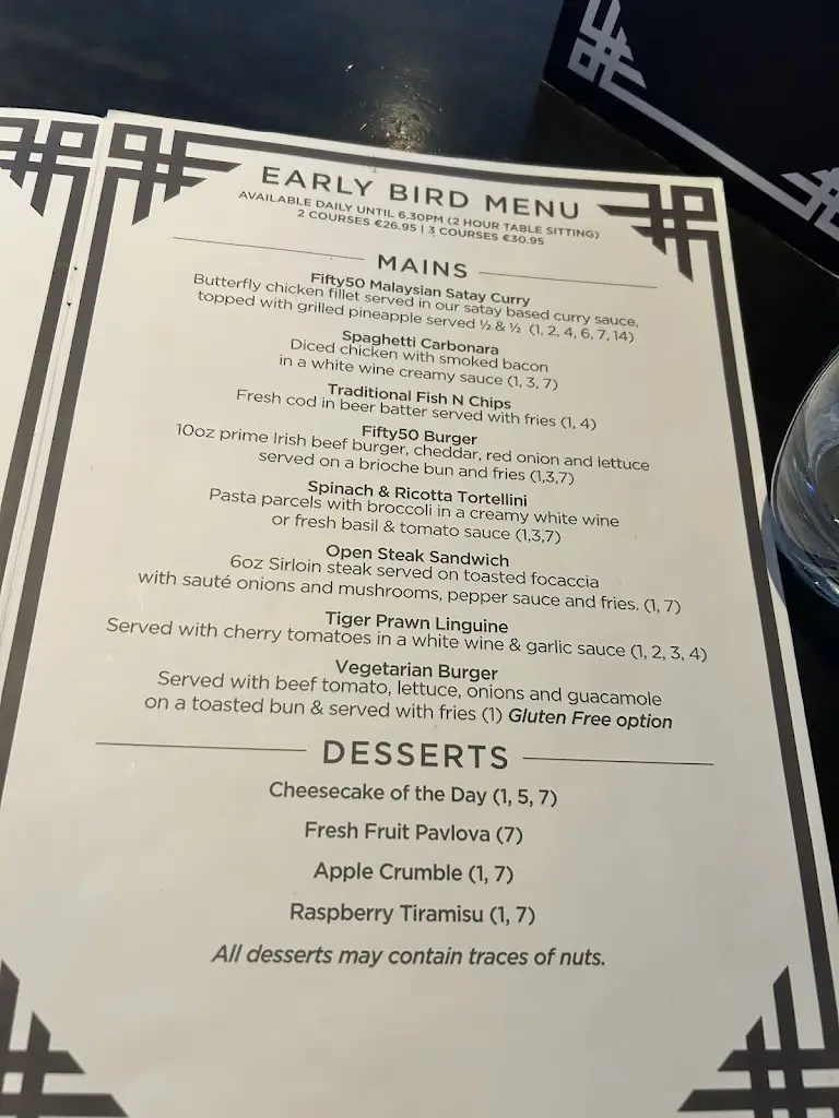 Menu_Fifty50 Ashbourne_An Mhí_image_4