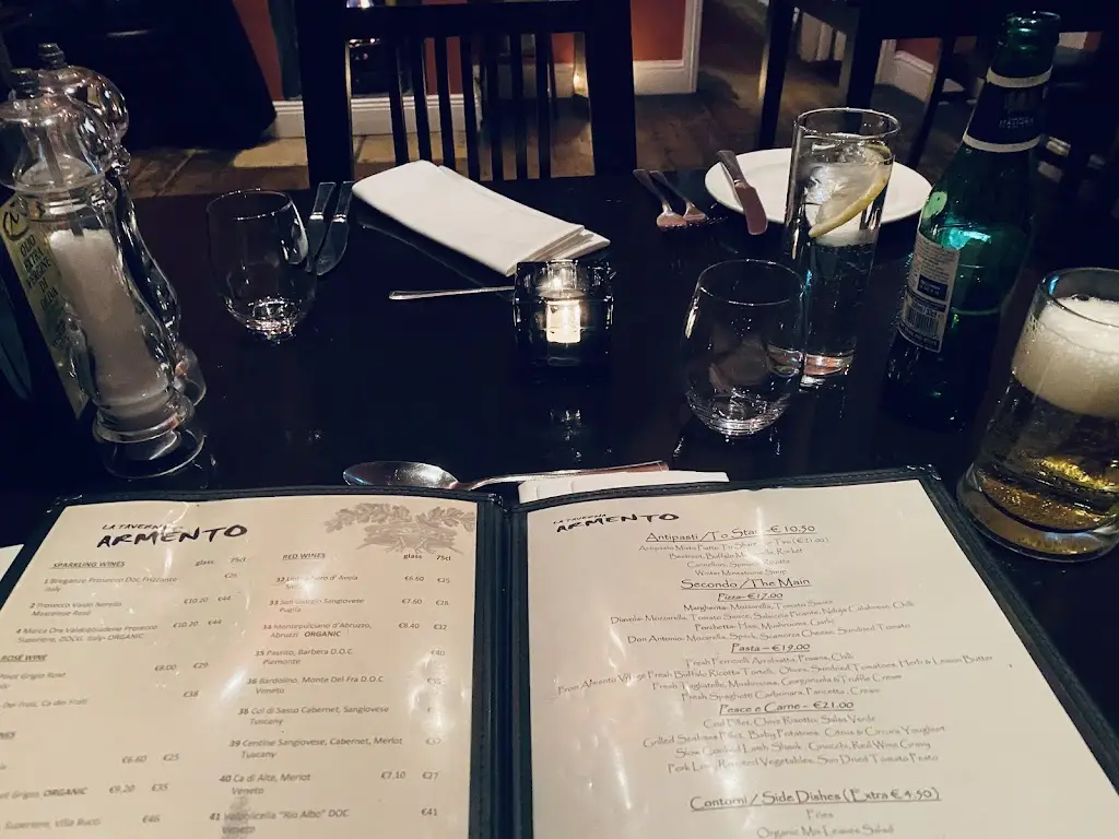 Menu_La Taverna Armento_Aughrim_imagen_1