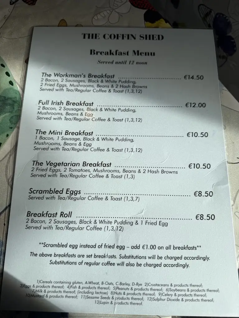 Menu_Coffin Shed_Aughrim_image_1