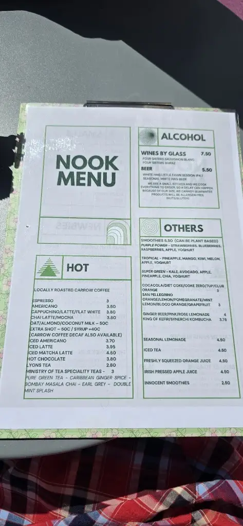 Menu_Nook Cafe & Restaurant_Collooney_image_2