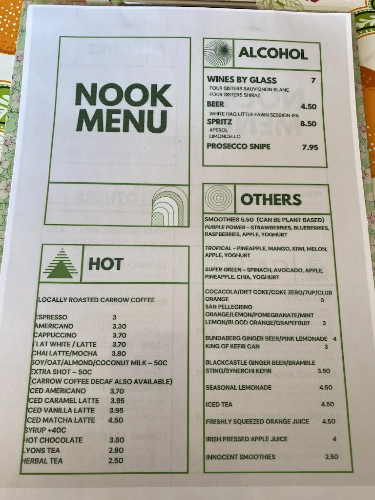 Menu_Nook Cafe & Restaurant_Collooney_image_4