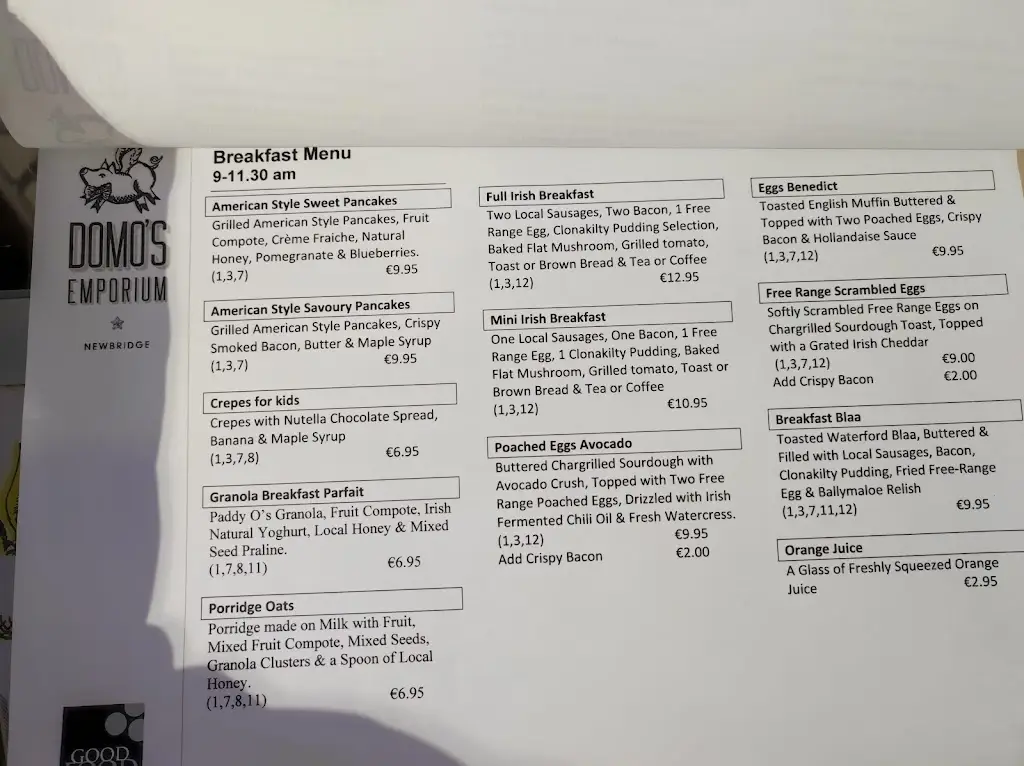 Menu_The Silver Restaurant_Athgarvan_image_1