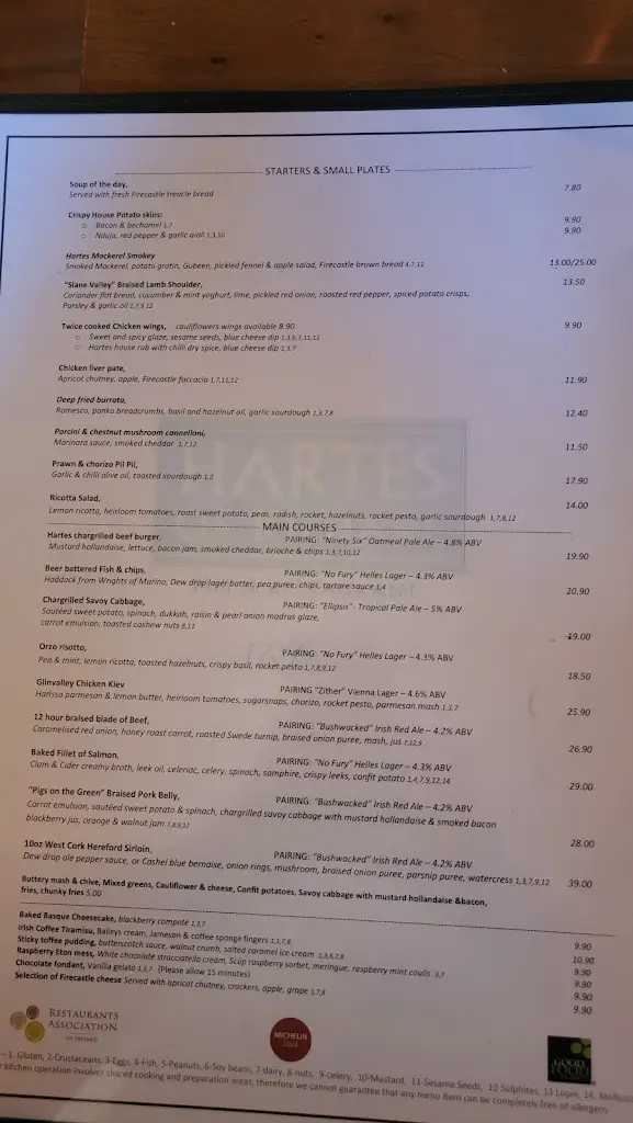 Menu_Hartes of Kildare_Athgarvan_image_2