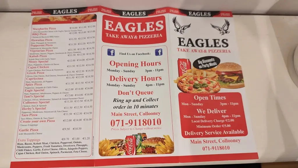 Menu_Eagles pizzeria_Collooney_image_1