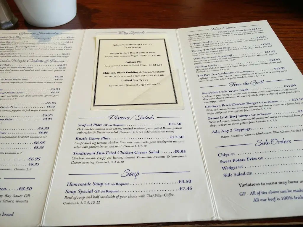 Menu_The Bay Tree_Athy_image_4