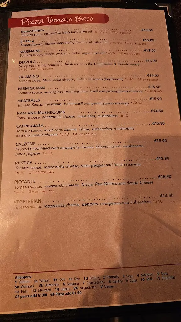 Menu_Mani In Pasta Italian Restaurant Athy_Athy_image_2