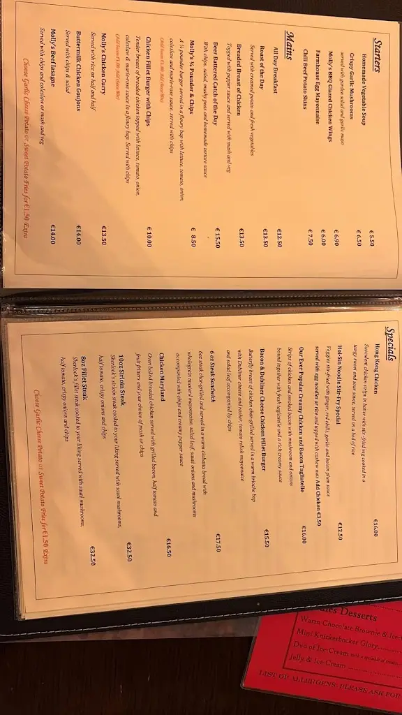 Menu_Molly Fulton's Bar_Collooney_imagen_4