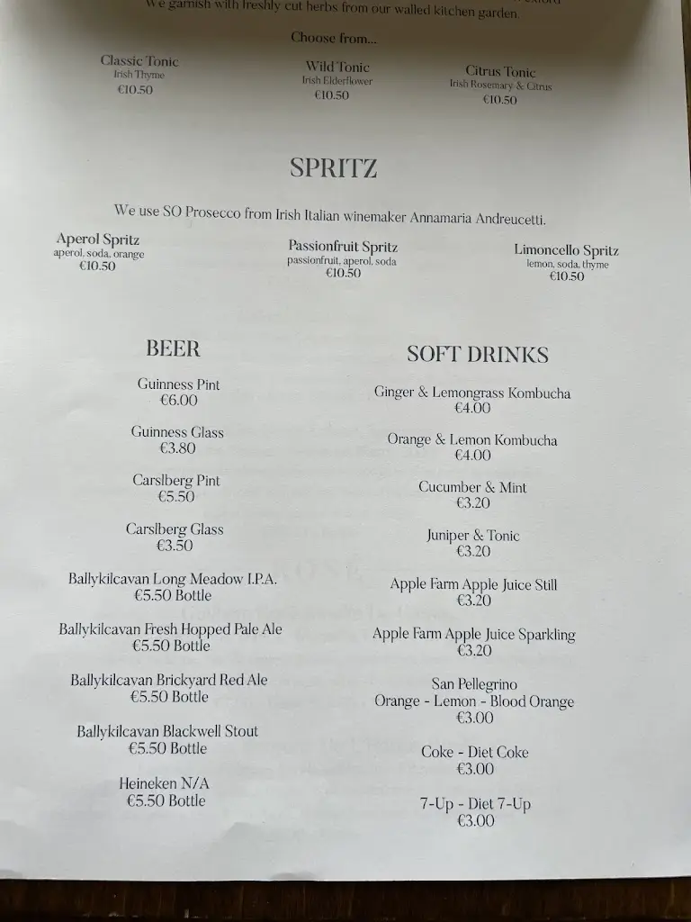 Menu_The Green Barn_Athy_image_4