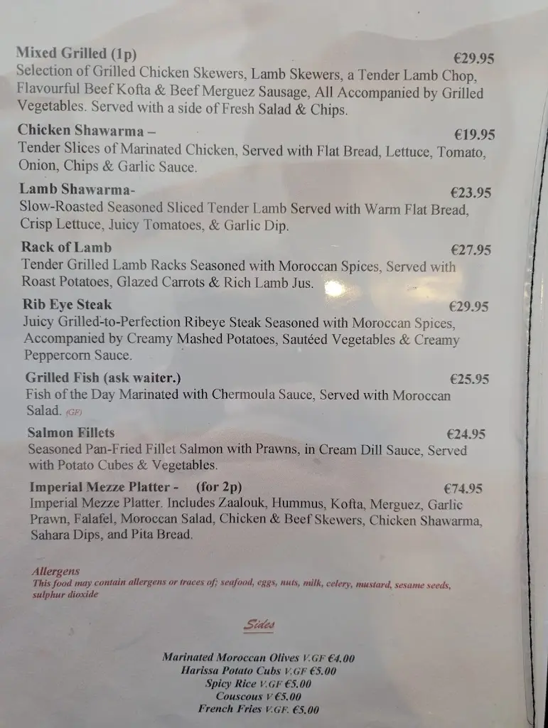 Menu_Sahara Restaurant_An Iarmhí_image_3