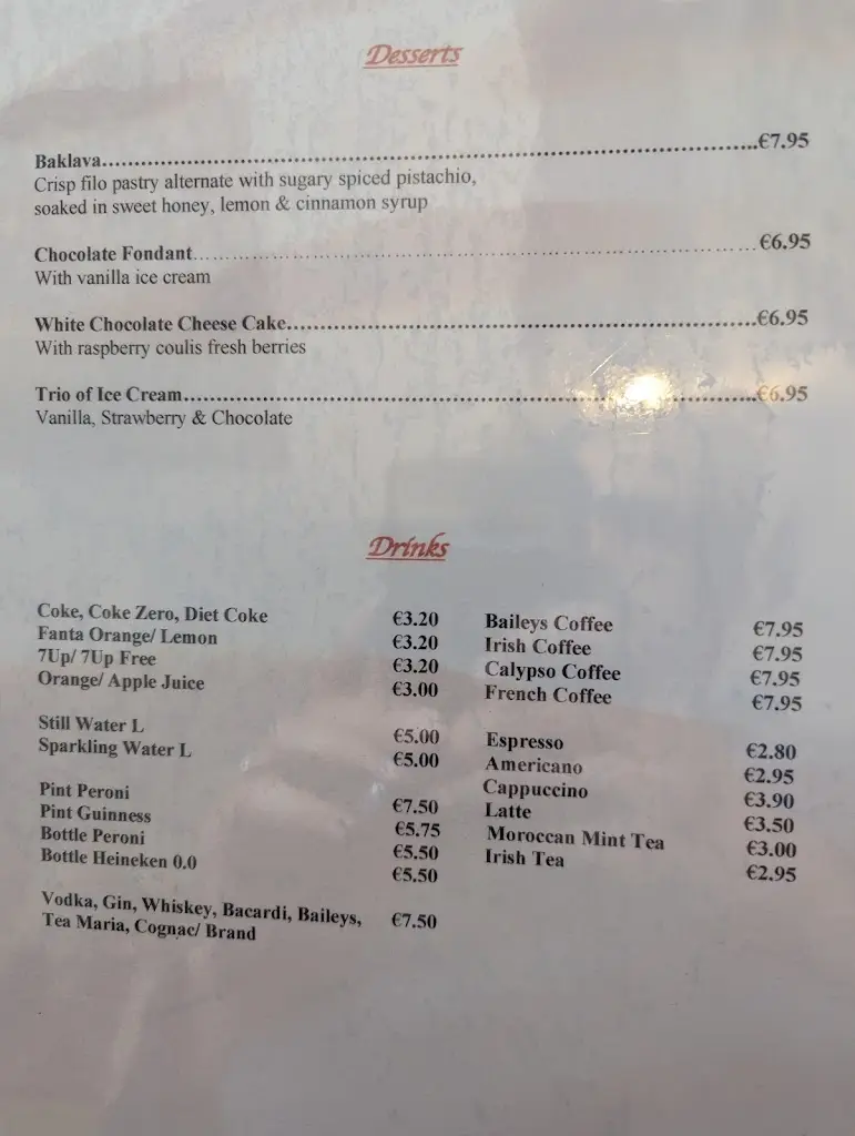 Menu_Sahara Restaurant_An Iarmhí_image_4