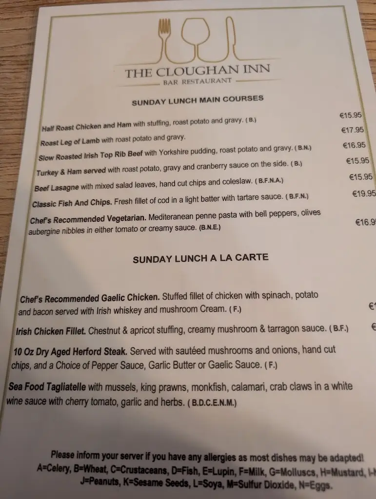 Menu_The Cloughan Inn_An Iarmhí_imagen_3