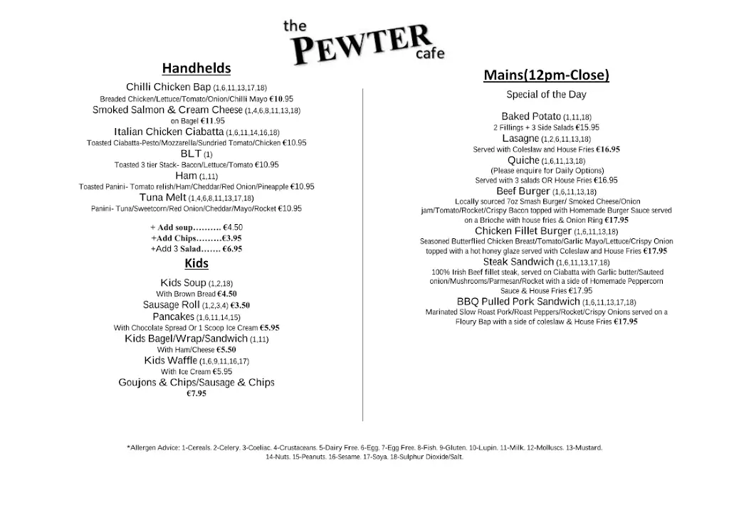 Menu_The Pewter Cafe @ Mullingar Pewter_An Iarmhí_image_2
