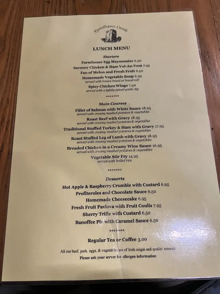 Menu_Tyrrellspass Castle_An Iarmhí_image_1