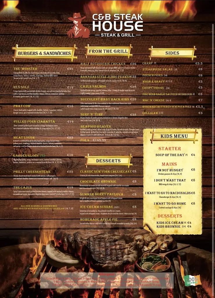 Menu_Cowboy Steakhouse C&B Steakhouse_Balally_imagen_1