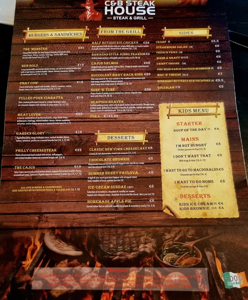 Menu_Cowboy Steakhouse C&B Steakhouse_Balally_imagen_2